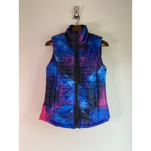 Rue 21 Galaxy Print Puffer Vest - Size S - Picture 1 of 6